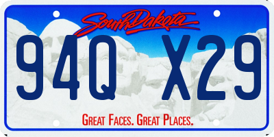 SD license plate 94QX29
