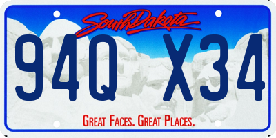 SD license plate 94QX34