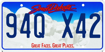 SD license plate 94QX42