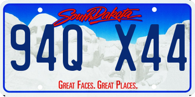 SD license plate 94QX44