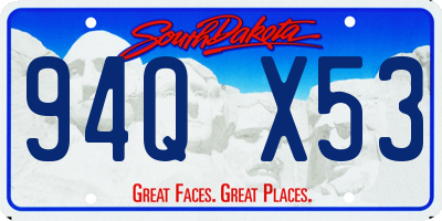 SD license plate 94QX53