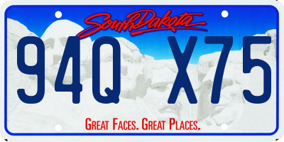 SD license plate 94QX75
