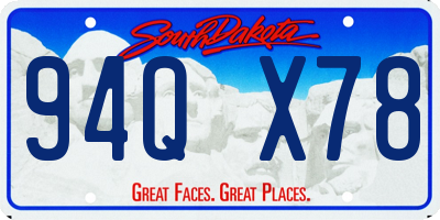 SD license plate 94QX78
