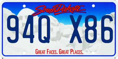 SD license plate 94QX86