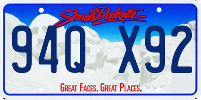 SD license plate 94QX92