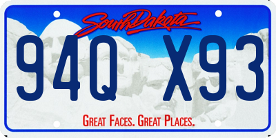 SD license plate 94QX93