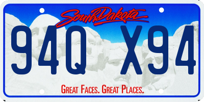 SD license plate 94QX94