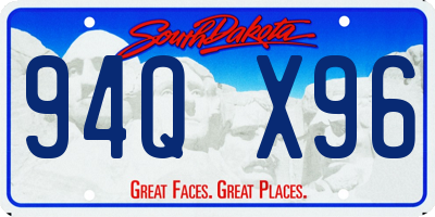 SD license plate 94QX96