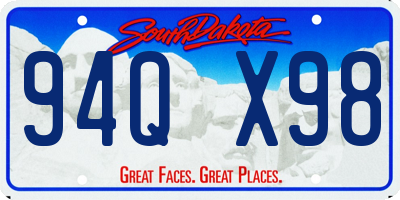 SD license plate 94QX98
