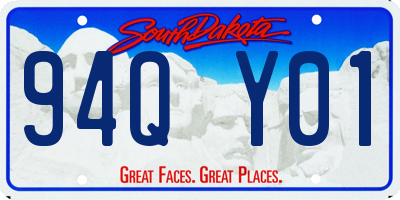 SD license plate 94QY01