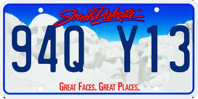 SD license plate 94QY13