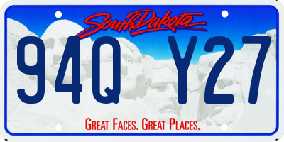 SD license plate 94QY27