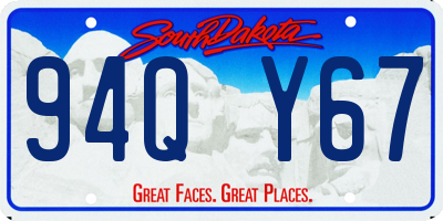 SD license plate 94QY67