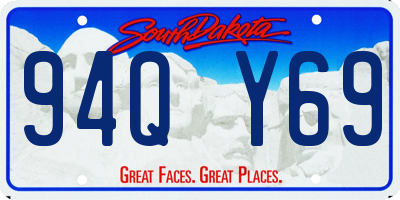 SD license plate 94QY69