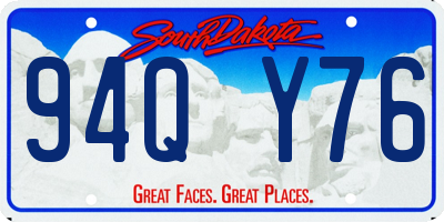 SD license plate 94QY76