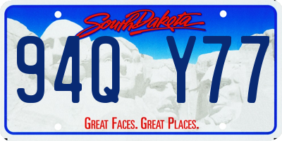 SD license plate 94QY77