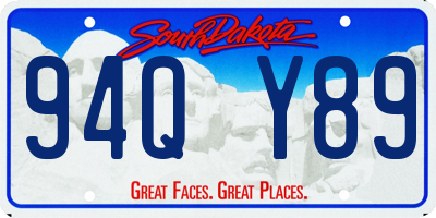 SD license plate 94QY89