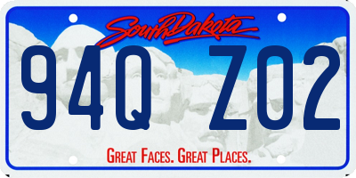 SD license plate 94QZ02