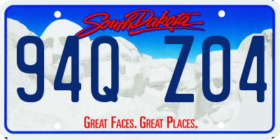 SD license plate 94QZ04