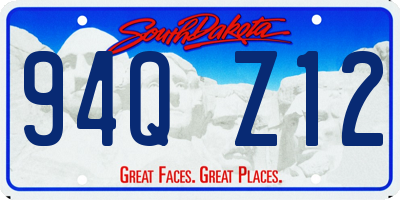 SD license plate 94QZ12