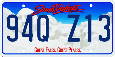 SD license plate 94QZ13
