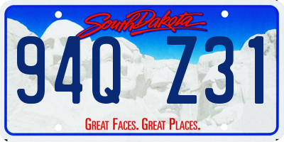 SD license plate 94QZ31