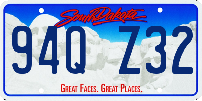 SD license plate 94QZ32