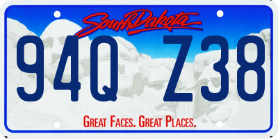 SD license plate 94QZ38