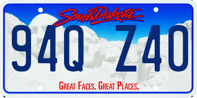 SD license plate 94QZ40
