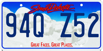 SD license plate 94QZ52