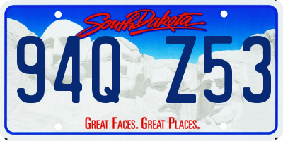 SD license plate 94QZ53