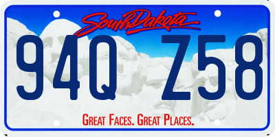 SD license plate 94QZ58