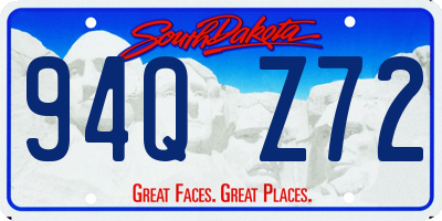 SD license plate 94QZ72