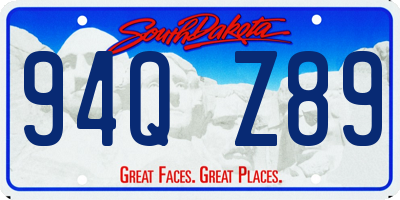 SD license plate 94QZ89