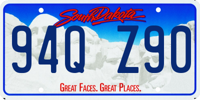 SD license plate 94QZ90