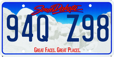SD license plate 94QZ98