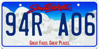 SD license plate 94RA06