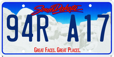 SD license plate 94RA17