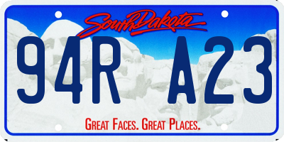 SD license plate 94RA23