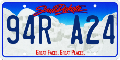 SD license plate 94RA24