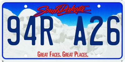 SD license plate 94RA26