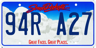SD license plate 94RA27