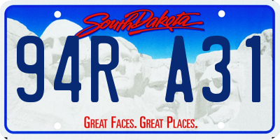 SD license plate 94RA31