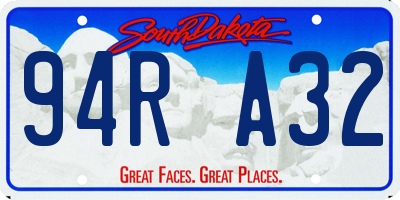 SD license plate 94RA32