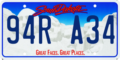 SD license plate 94RA34