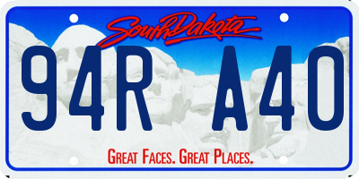 SD license plate 94RA40