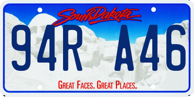 SD license plate 94RA46