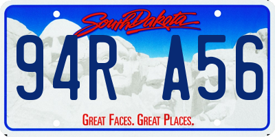SD license plate 94RA56