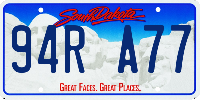 SD license plate 94RA77