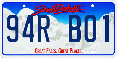 SD license plate 94RB01